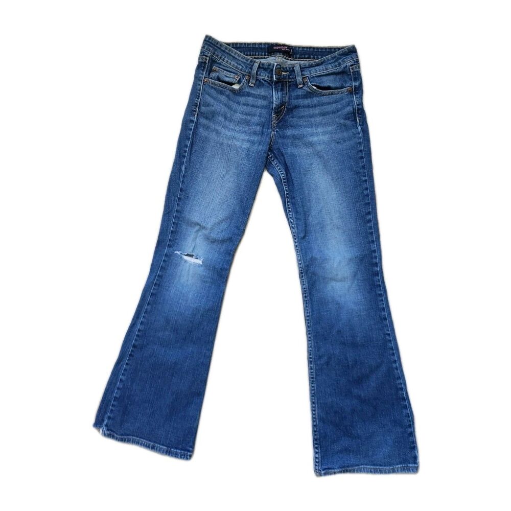 VTG Levi’s Superlow 518 Jeans Womens 28x29 Med Wash Flare Bootcut Y2K GUC